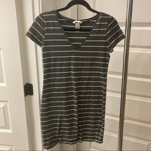 green striped tshirt dress